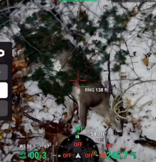 deer located on thermal drone
